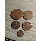 4 монеты 1924г., пол копейки 1927г