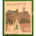 Швейцария 1973. Пейзажи. Замок Беллинцона кантон Тичино