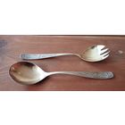 Ложки салатные Хмель (набор 2 штуки), мельхиор. СССР