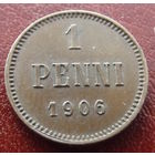 Финляндия в составе РИ. 1 пенни 1906