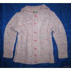 Кофта бело-розовая. Тёплая! р.44-46