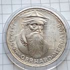 5 марок ФРГ 1969года . К 375-летию со дня смерти Герхарда Меркатора .Серебро.