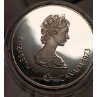 5 дол 1973 (великолепное серебро), Канада "Карта Канады", небольшой тираж! Также смотрите другие лоты!