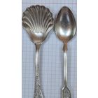 С 1 РУБЛЯ ! ЛОТ 2 ЛОЖКИ ЧАЙ , САХАР ПОСЕРЕБРЕНИЕ КИЕВ ЛЕНИНГРАД ПЁТР I