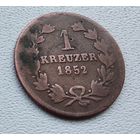 Баден 1 крейцер, 1852 4-1-24