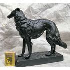 БОЛЬШАЯ статуэтка гончая, борзая, охотничья собака. Касли, СССР, 1980 год. Чугунное литьё.