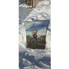 Картина маслом на холсте старая Дети бегут от грозы