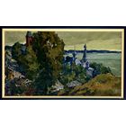 Шибнёв А.Д.метровая кат. работа "Старый Браслав", 1972г. Холст, масло. Размер с рамой 61,5х104 см.