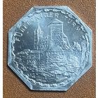 Германия Нюрнберг нотгельд 20 пфеннигов 1920 год. Пятиугольная башня  трамвайный жетон