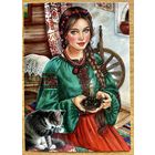 Открытка чистая 10х15 см. Художница Елена Буторина. Кошечка.