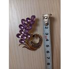 Брошь павлин