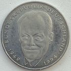 Германия 2 марки 1994 г. G. Вилли Брандт. 45 лет Федеративной Республике (1949-1994)