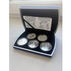 "Православные святые" 10 рублей , Преподобные Евфросиния Полоцкая, Серафим Саровский, Сергий Радонежский, Святитель Николай Чудотворец, Великомученик Пантелеимон.