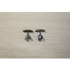 Позолоченные запонки с вставками из горного хрусталя, клейма.