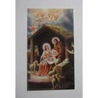 Календарик 1991г. Рождение Иисуса. Ангелы спускаются с небес.