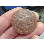 Две копейки 1757 год.Перечекан с облачной копейки 1755 год.