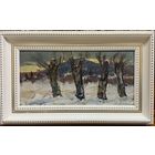 Данциг М.В "За городом", 1965г. Холст, масло на картоне. Размер с родной рамой 65х40 см.