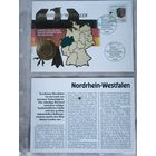 Набор в честь восстановления Германии "1 марка+ конверт +  марка первого дня гашения"Северный Рейн -Вестфалия"