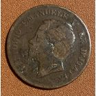 Монета Италия 5 чентезимо 1861 год. Виктор Эммануил II. Монетный двор Милан.