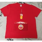 Красная Майка AMSTEL BIER KERMIS Stedman Рисунок Бокал Пиво Амстел Карусель Без боковых швов Размер M - L - XL