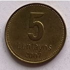 Аргентина 5 сентавос 2007 год
