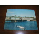 Ленинград Нева Дворцовый мост 1964 год чистая