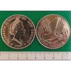 Новая Зеландия 1 доллар, 1980 Птицы Новой Зеландии - Веерохвостка