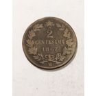 Италия 2 сентизима 1867