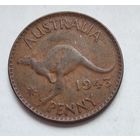 Австралия 1 пенни, 1943 Точка после "PENNY" 3-13-1