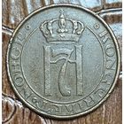 Монета 5 эре 1936 год. Норвегия. Король Хокон VII.