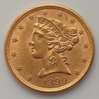 5 долларов США 1899г.