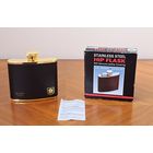 Hip Flask / Фляга / Фляжка "BLASCO Odessa" Германия. Genuine leather, stainless steel, 4 OZ. Capacity (113,398 грамм) ХХ век.