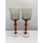 Бокалы Набор из 2 бокалов "Мещерский цветок", автор С. Пивоваров, хрусталь, Гусевской хрустальный завод (Гусь-Хрустальный), СССР, 1960-1980 гг.