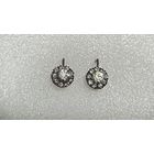 Серьги Малинки серебро СССР 875 звезда