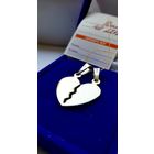 Сердце для  двоих / Подвеска Серебро 925 Италия /