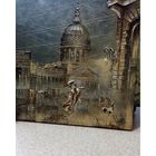 Ковалев С. А. "То Питер серебром мерцает, то ярким золотом горит", авторская смешанная техника, х.м. акр. 60х60см