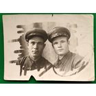 Фото двух военных. г.Фергана. 1938 г. 8х11 см.
