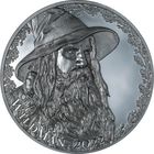 RARE Камерун 5000 франков 2022г. "Дикий человек". Монета в капсуле; деревянном подарочном футляре; номерной сертификат; номер монеты на гурте; коробка. СЕРЕБРО 155,50гр.(5 oz).