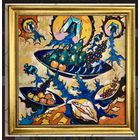 Кищенко А.М;97,5/97,5см;Каталожная работа"Натюрморт в пространстве"120/120см,а ее авторский вариант,находящийся у нас в галерее 97,5х97,5 см;ДВП/масло