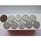 10 прут Израиль 1949-1952 годов. Лот состоит из 10-ти монет. Монеты не чищены. 1421