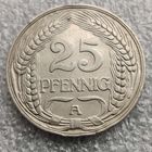 Германия 25 пфеннигов  1910 г. "А"