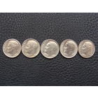 1 Дайм (1965 - 1996) г. Набор из 5 монет США.