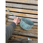 Старинный медный черпак, ковш, половник