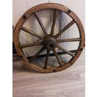 Люстра из старинного колеса для брички на 5 лампочек