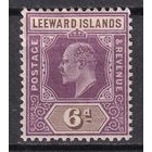 141.BrKCI. Великобритания. Колонии. Подветренные острова. Стандарт. Эдуард VII. 1902 г. 6P. Mi.#25(*).