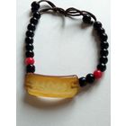 С 1 рубля. Браслет с вставкой под янтарь