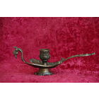 Подсвечник шпиатр под бронзу   (высота 8 см , длинна 22 см , ширина 9,5 см )