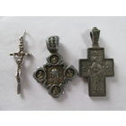 КРЕСТИКИ 3 ШТ, НА ОДНОМ КЛЕЙМО 925.
