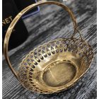 Антикварная сахарница/конфетница. Серебро с густой позолотой. Клеймо Киев 1955 года 875 проба. Люкс. 60гр