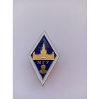 Ромб МГУ. Здание. Золотистый.